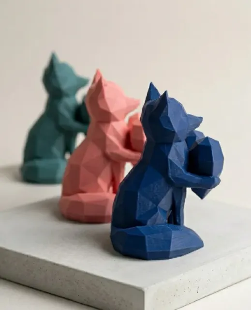 Cute Heart Fox - Japandi Valentine Decor — Фото 2 из 5