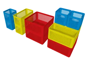 Fully stackable boxes (small, medium & large)