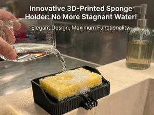 Self-Draining Sponge Holder Kitchen Sink Organizer