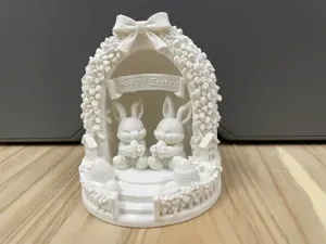 Easter Bunny Diorama Decor