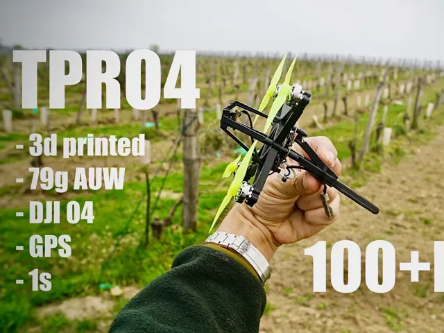 TPRO4 - 3d printed rocket speed drone 