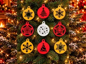 28 Bolas de Navidad 2D Adornos Navideños