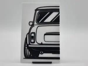 2D Wall Art Mini Cooper Old
