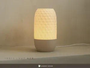 Table Lamp - with Hexagonal Pattern
