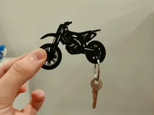 Motocross Bike Keychain – Detailed 2D Model