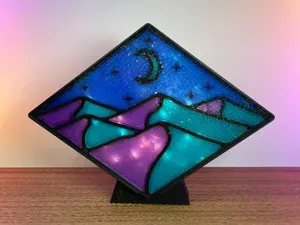 Desert Night Lantern Box / Light-Up Shelf Display