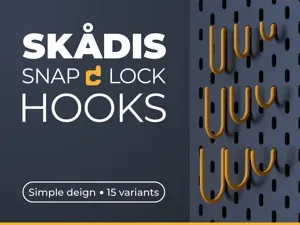 IKEA Skadis Basic Snap Lock Hooks Set