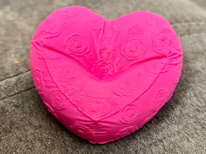 Heart Shaped Sleeping Bag with a Flower Texture