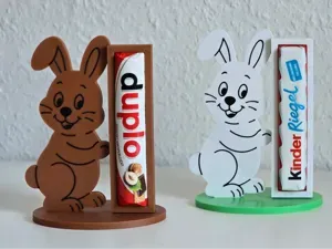 Osterhase mit Kinderschokolade oder Duplo-Riegel