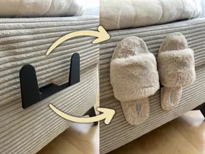 Schwebender Hausschuh-Halter fürs Bett