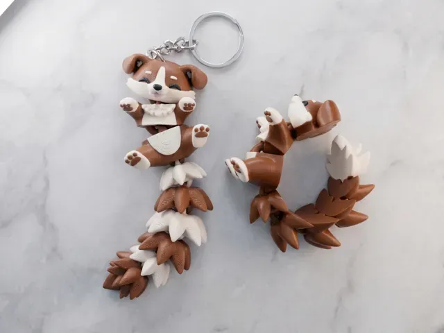 Fluffy Tail Cute Flexi Puppy - Toy / Keychain — Image 6 of 10