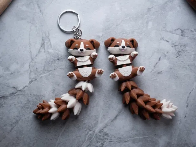 Fluffy Tail Cute Flexi Puppy - Toy / Keychain — Image 3 of 10
