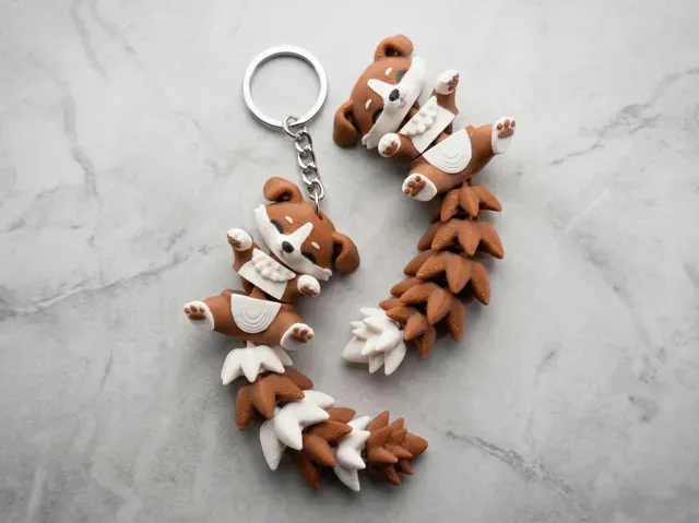Fluffy Tail Cute Flexi Puppy - Toy / Keychain — Image 5 of 10