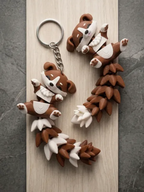Fluffy Tail Cute Flexi Puppy - Toy / Keychain — Image 4 of 10