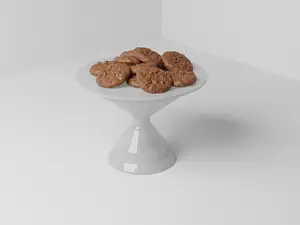 Miniature Plate with cookies for dollhouse 1:12 sc