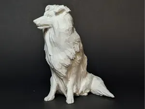 Majestic Rough Collie Dog - 3D Coloring Edition
