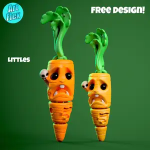 ArtFlex Flexi Zombie Carrot Key Chain