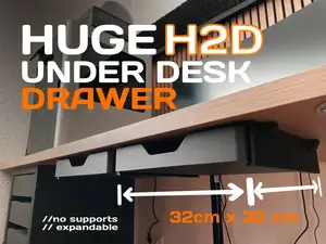 H2D Under Desk Drawer - HUGE SIZE -