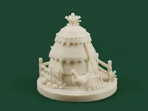 Farm Haystack Diorama Model