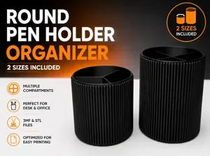 Round Pen Holder Organizer (2 Sizes Included)
