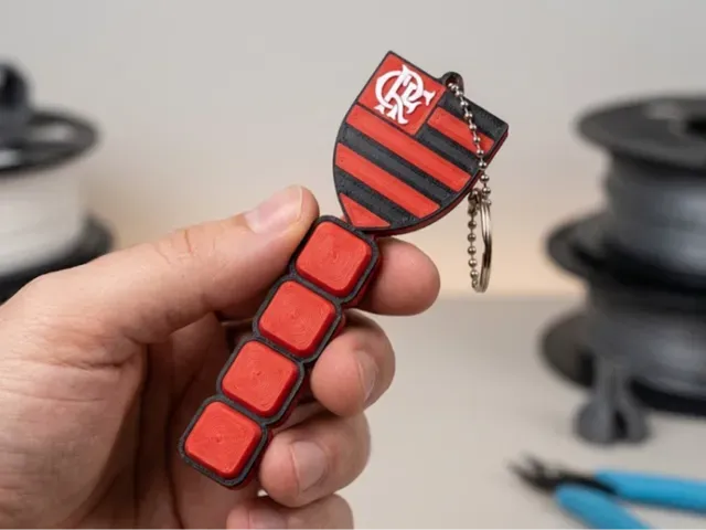 Flamengo Clicker Keychain Fidget Toy Futbolero 3D