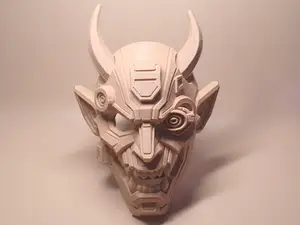 Cyber Oni Mask – Futuristic Demon Design