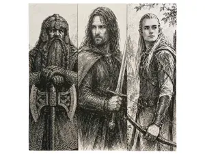 Aragorn, Legolas & Gimli Bookmark Collection