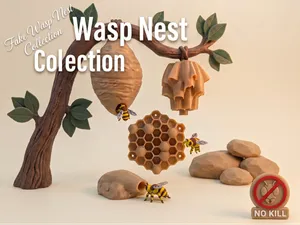 Fake Wasp Nest Collection - No-Kill Bug Off