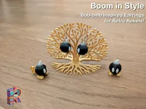 Bob-omb Inspired Earrings for Retro Rebels