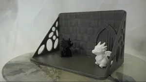 Gothic Cathedral Figurine Shelf Voronoi Style
