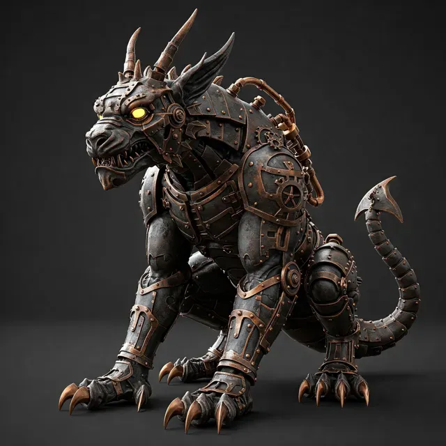 Steampunk Gargoyle created with AI's — Фото 2 из 8