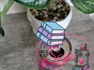 Stacked Books Can Opener Keychain - Bookmark