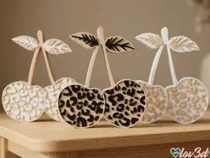 Modern Leopard Print Cherries - Stylish Decor
