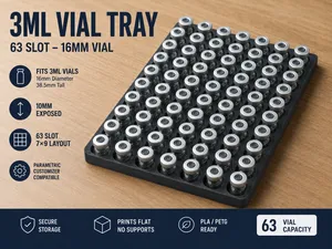 Parametric 3ml Peptide Vial Tray Organiser