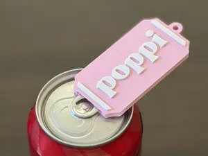 Poppi Soda Can Tab Opener Keychain