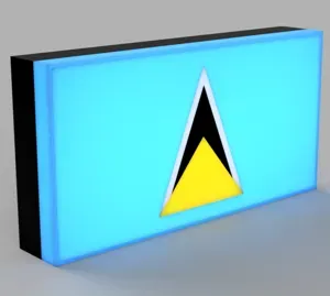 World Flags - Saint Lucia LED Lamp
