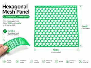 Customisable Hexagonal Mesh Panel