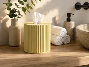 Modern Minimalist Fluted Tissue Roll Holder