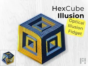 HexCube Illusion – Hexagon Optical Fidget (PIP)