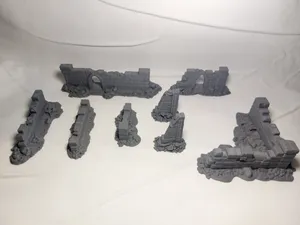 Stone Walls & Corners Set - Ruins Scenery