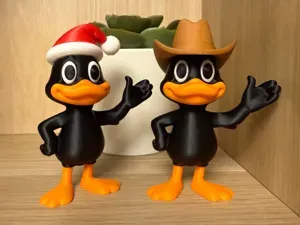 Cartoon Duck Christmas Desk Buddy + Accessories
