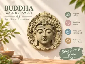 Buddha face wall decoration