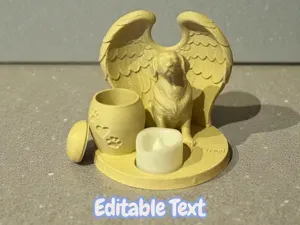 Labrador Retriever Urn & Tealight Text Memorial