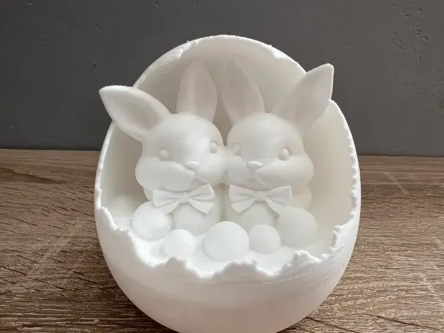 Easter Bunnies in Easter Egg - Decor — Image 2 of 6