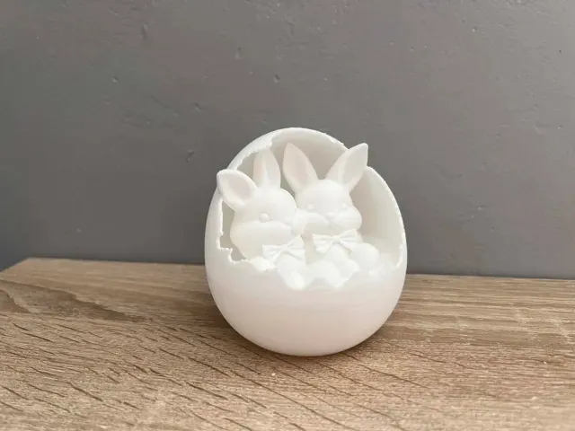 Easter Bunnies in Easter Egg - Decor — Image 4 of 6