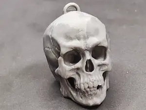 The skull keychain in high definition