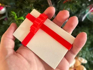 Gift Card Holder - Present Wrapped with Heart Bow