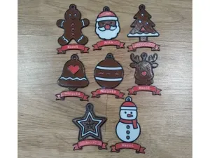 Gingerbread Christmas Gift Tags & Ornaments Set