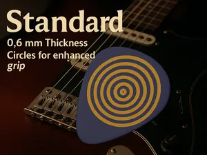 Gitarrenplektrum 0,6 mm Standard mit Kreisen