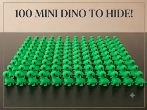 100 Mini Diplodocus to hide!